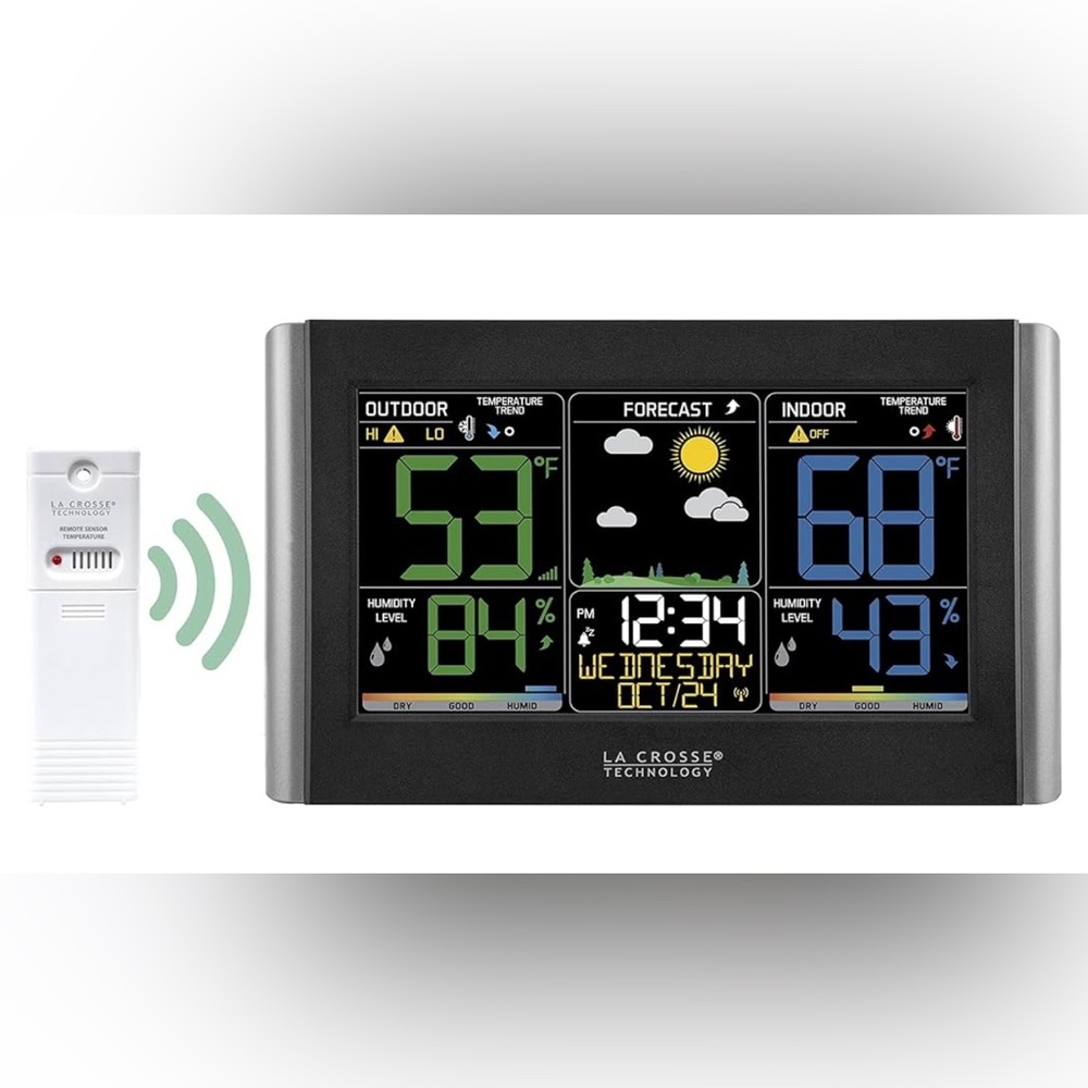 La Crosse Technology Weather Station with Customizable Alerts, Weather Forecast